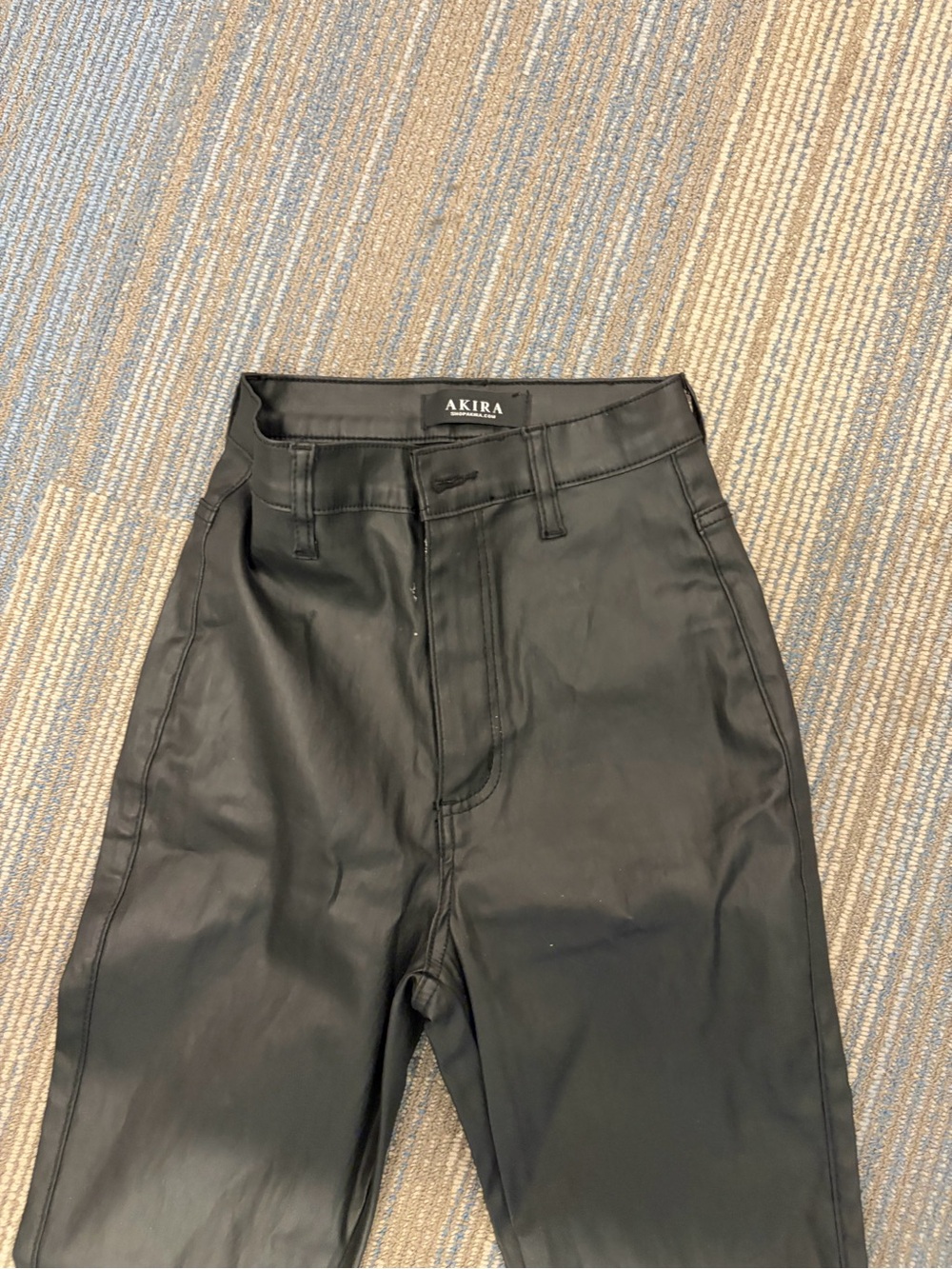 AKIRA Slim Black Faux Leather Leggings